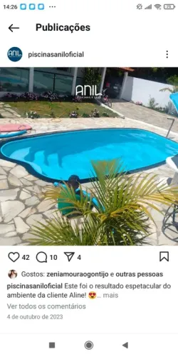 Piscina de fibra para seu lazer de 5,80 x 2,68