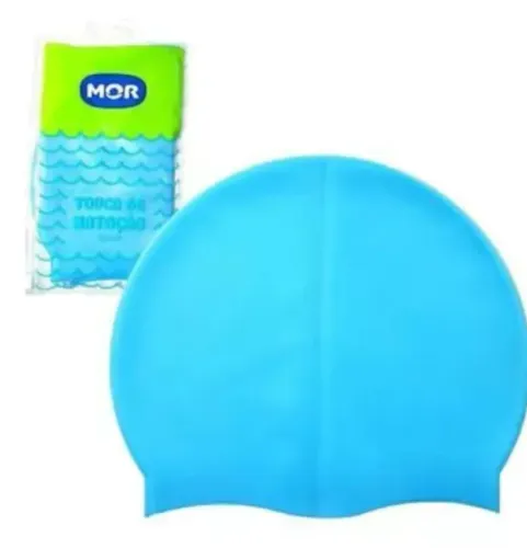 LEIA! Touca de Natação Mor adulto unissex silicone azul tam unico