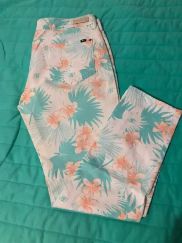 CALÇA TOMMY HILFIGER 38 FLORAL COLORIDA