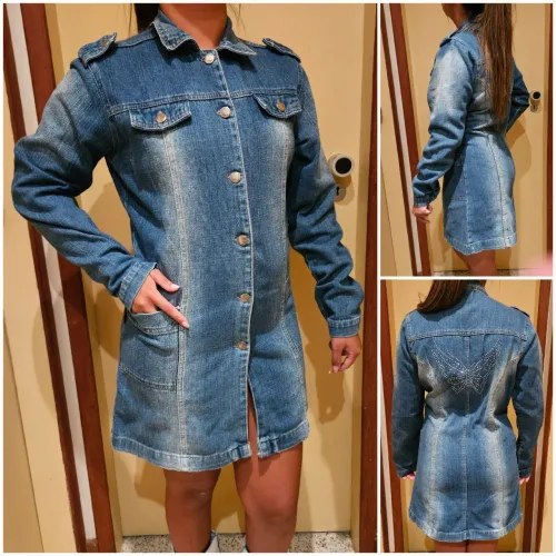 Casaco Longo Jeans P/M