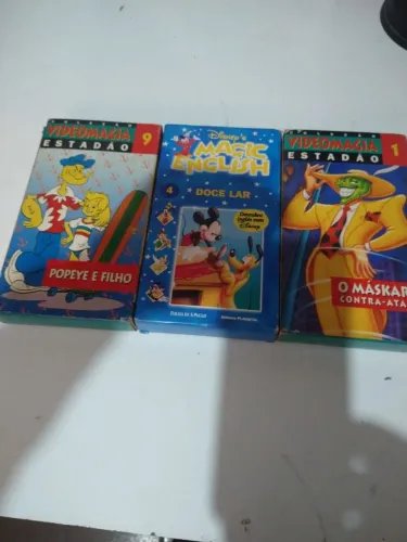 VHS infantil lote com três