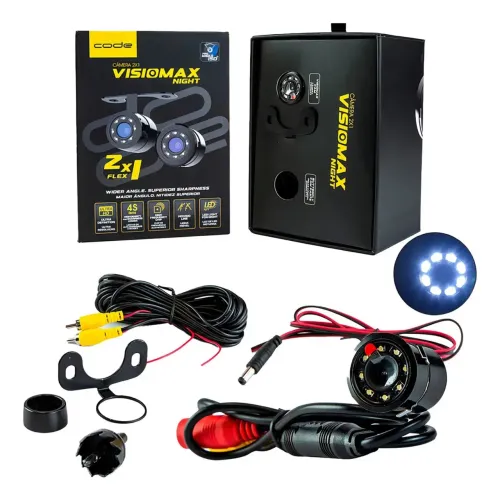 Câmera Ré Ou Frontal Automotiva Borboleta Ultra Hd Led Code
