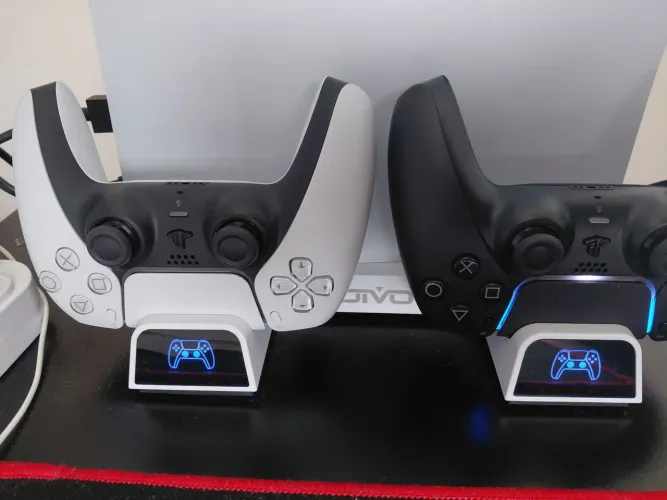 Base PS5 com Cooler e Carregador Duplo de Controles | Suporte Vertical