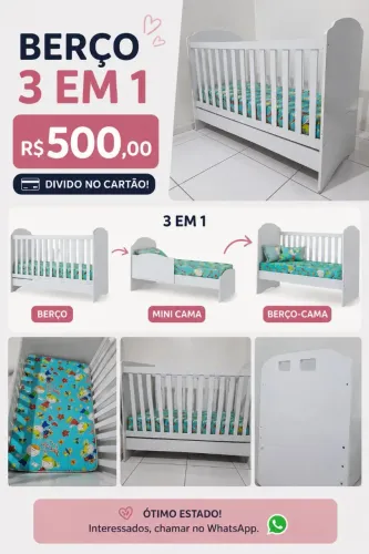 Cama berço 3 em 1