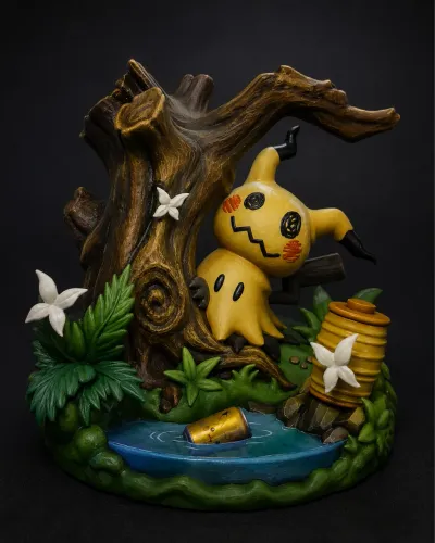 Action Figure Mimikyu em Resina- pintura profissional 