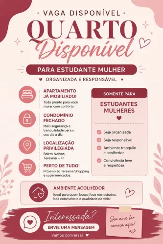 Quarto disponível 