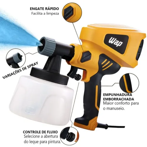 Pistola elétrica para impermeabilização pintura