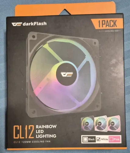 Kit Fans RGB Darkflash CL12 Branca