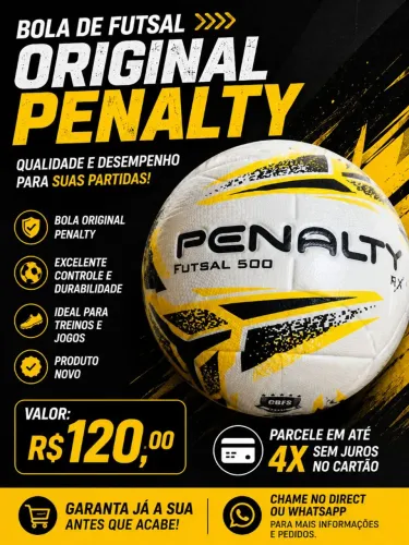 Bola de futsal original penalty 