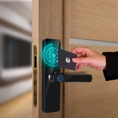 Fechadura Inteligente Wifi Embutida Haiz com Biometria e Senha Novo