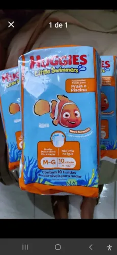 Fraldas Huggies piscina e mar