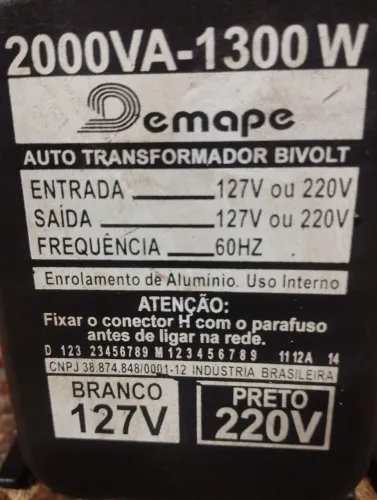 Transformador 2.000 VA