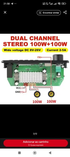 MÓDULO BLUETOOTH AMPLIFICADO 200 W