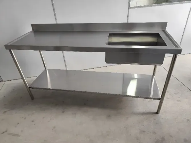 Pia inox 1 bojo 0,90×0,60×0,90 prateleira (50×40)