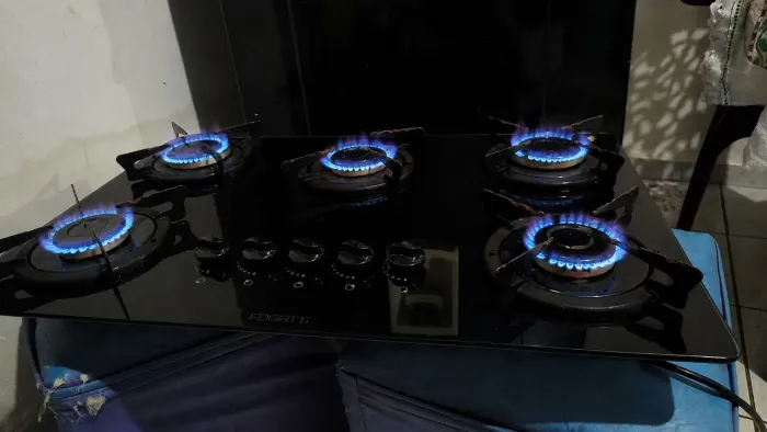 Fogão Cooktop Fogatti 5 Bocas V500X Preto - Usado