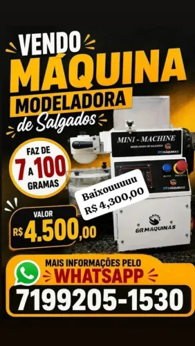 Vendo maquina de salgado faz ate 120gramas