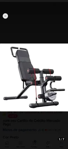 Banco de exercícios e musculação