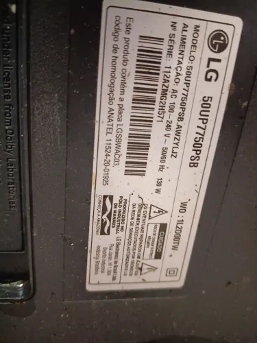 Carcaça de tv LG 50 polegadas