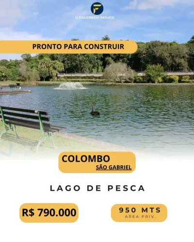 Terreno em condomínio ALTO PADRÃO - 950m2 plano 19 x 50 - Jd São Gabriel - Colombo/PR