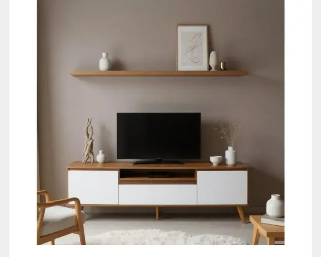 Rack de tv mais prateleira