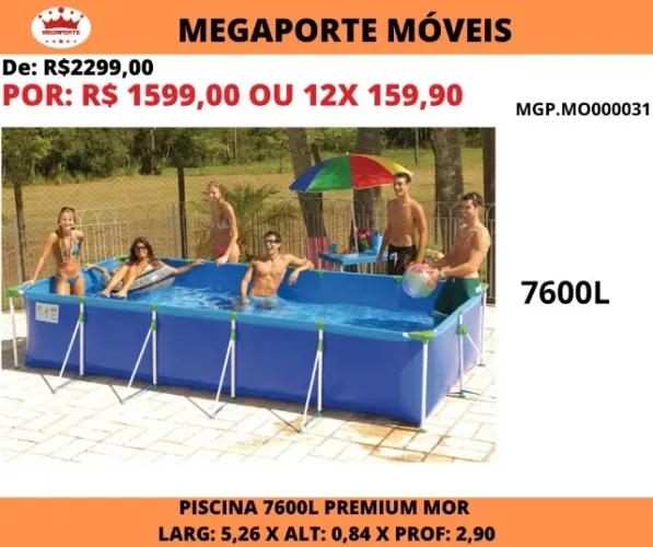 Piscina 7600L Premium Mor