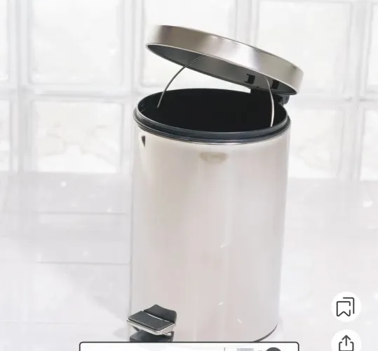 Lixeira 5l Inox Redonda com Pedal