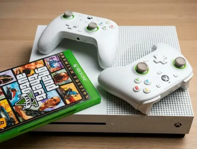 Xbox one s 1TB + 2 Controles Gamesir G7 SE + GTA5