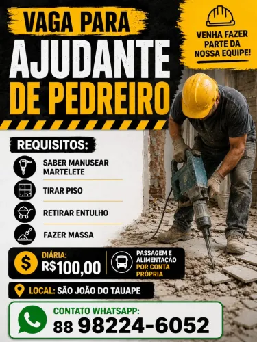 AJUDANTE / SERVENTE 