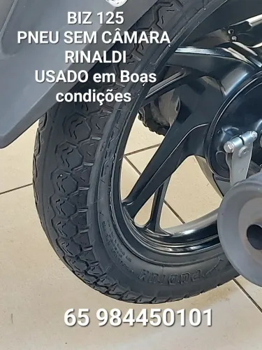 O par USADO pneu rinaldi traseiro sem câmera biz 125 MEIA VIDA