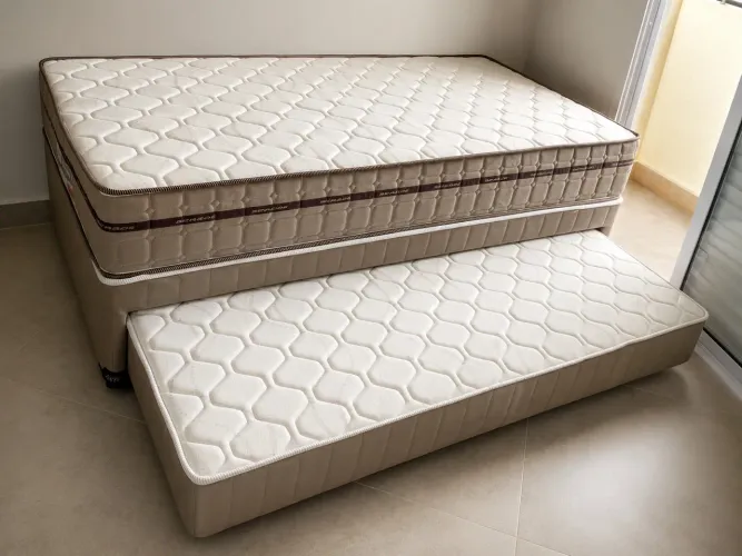 Cama Box Solteiro com Auxiliar Molas Ensacadas OPORTUNIDADE