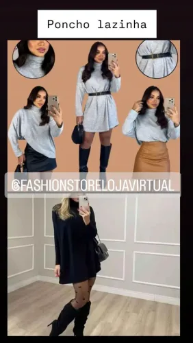 Veste legging estilo poncho soltinho veste p ao g em lazinha