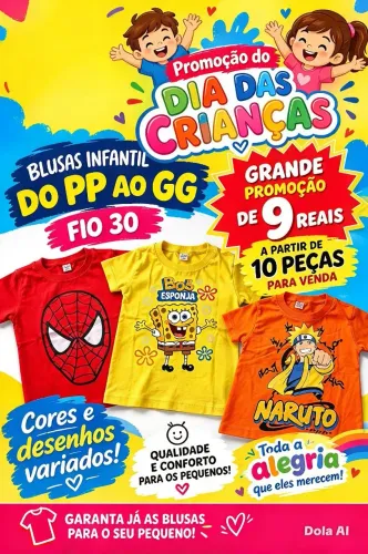 Blusa infantil masculina