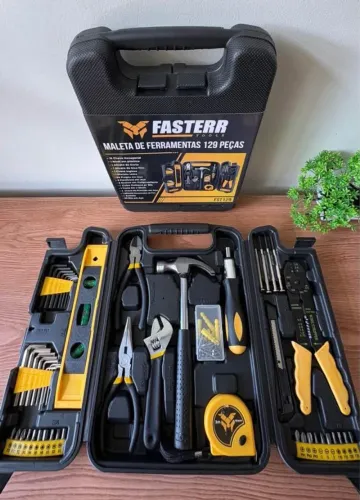 Maleta de Ferramentas 129 Peças Completa para Casa e Oficina kit de ferramentas