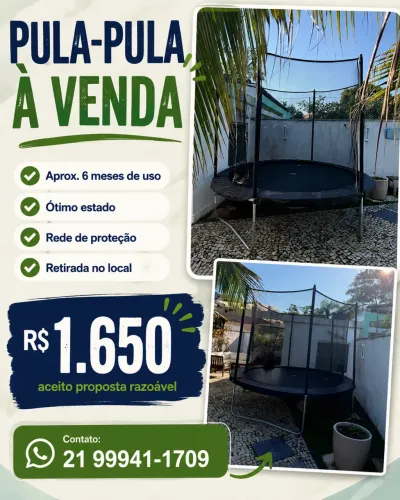Cama Elástica / Pula-Pula Decathlon Domyos 3m - Pouco Uso