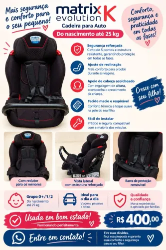 Cadeirinha para Auto Matrix Evolution