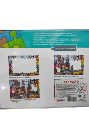 quebra cabeça 1000pçs times square nova iorque eua paissagem 2907 518x370mm