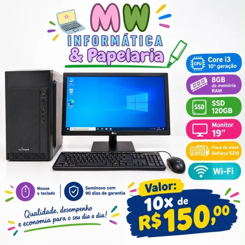 Computador Intel Core I3 10° Geração!!!