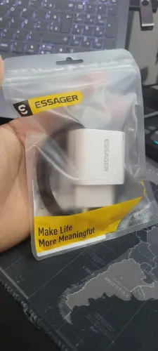 ? Kit Carregador Turbo Essager 30W + Cabo 100W LED ? Carrega iPhone em 1h!