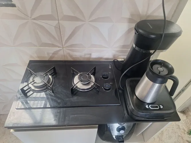 Fogão cooktop com armario em MDF para bujão