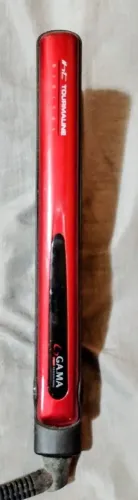 Prancha de Cabelo GA.MA Italy<br>IHT Tourmaline Didital cor Vermelho