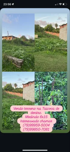 Terreno na taiçoca dentro