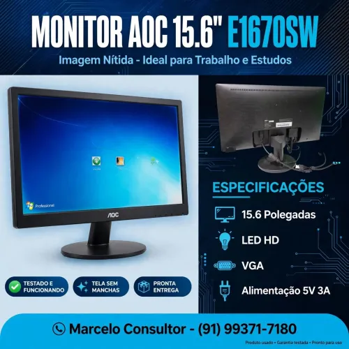 Monitor AOC 15,6" LED HD