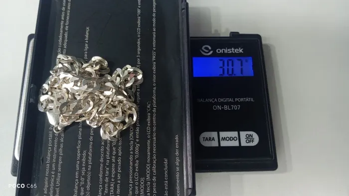 Corrente e pulseira de prata 925