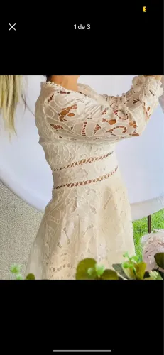 Vestido Mídi Branco Off Griper