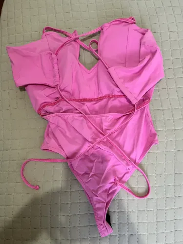 Maiô Rosa com Costas Abertas - Novo, Sem Uso - R$ 45,00