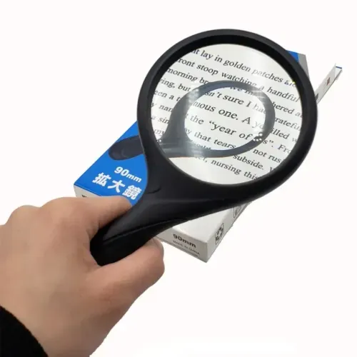 Lupa De Mão Com Aumento Para Leitura 90mm