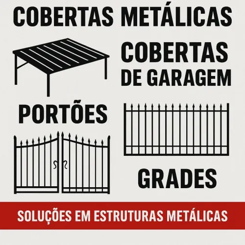cobertas de garagem, portões e grades sob medida