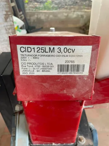 Triturador forrageiro CID 125 LM<br>60 Hz 3 cv Ano 2024