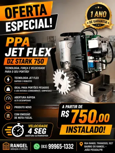 Motor para Portão PPA Jet Flex DZ Stark 750 com Instalação já Incluso 