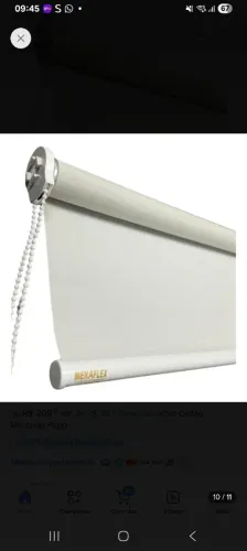 Cortina blecaute Rolo p loja luz, cor branca, tem 3.20 de largura 2.50 de comprimento, us
